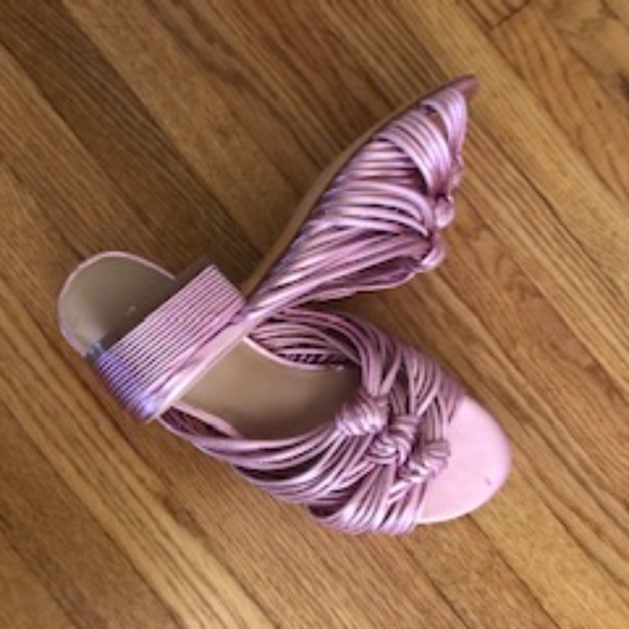 Rachel Zoe Wren Pink Metallic Slides - Picture 7 of 7